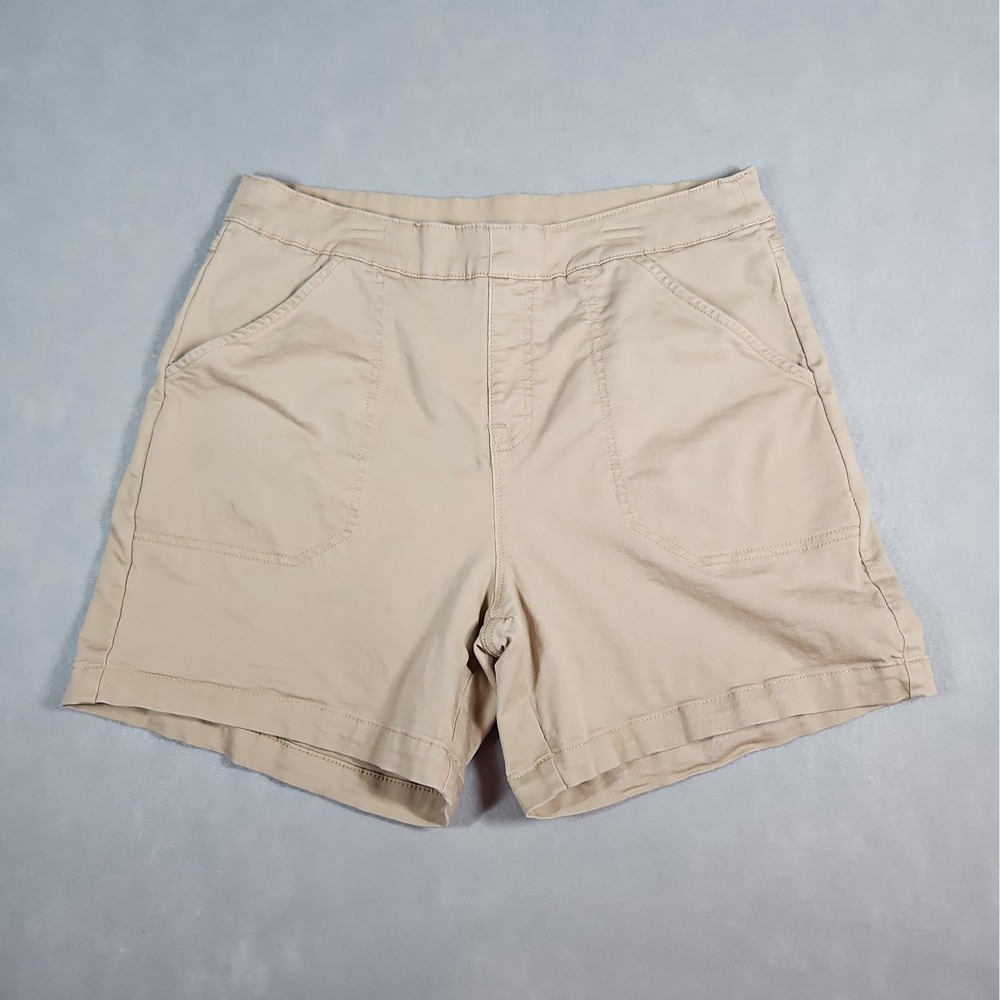 Nautica Womens Tan Pull On High Rise Shorts Size Large